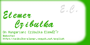 elemer czibulka business card